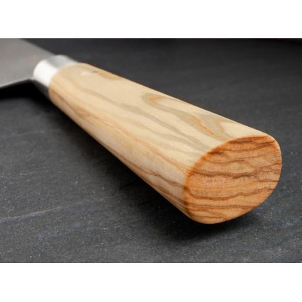 Böker - Couteau de cuisine en acier damassé DAMAST OLIVE 21,2 cm bois d'olivier