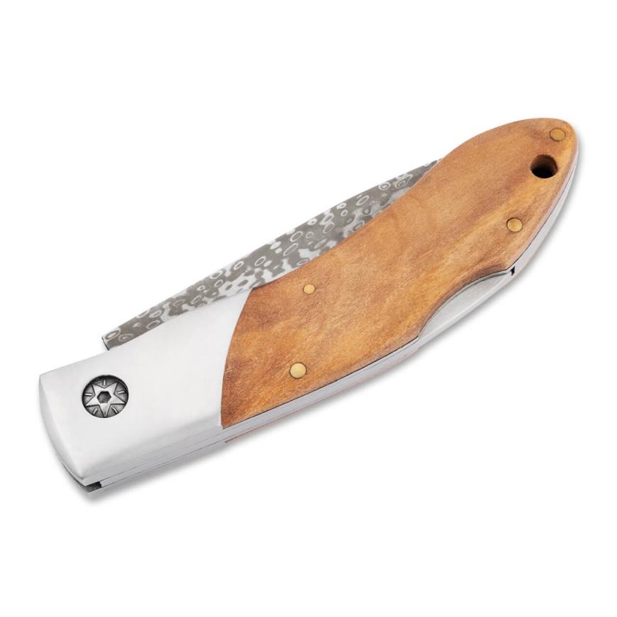 Böker - Couteau de poche en acier damassé Magnum Caveman, 19,4 cm