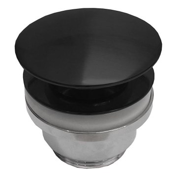 Bonde de lavabo RODBY, diamètre 6,6 cm, noire