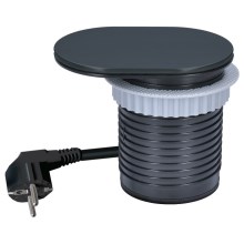 Borne de prises pour plateau de table 1x230V + USB-A + USB-C noir
