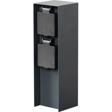 Borne prises électriques extérieure DASTO 2Z Type E 230V IP44 anthracite