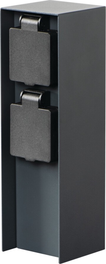 Borne prises électriques extérieure DASTO 2Z Type E 230V IP44 anthracite