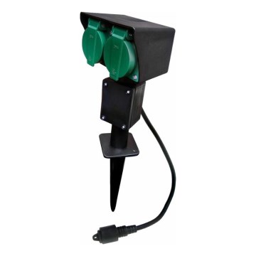 Borne prises électriques extérieure EASY CONNECT 2Z 3600W/230V IP44 vert