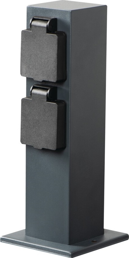 Borne prises électriques extérieure NASTO 2Z Type E 230V IP44 anthracite