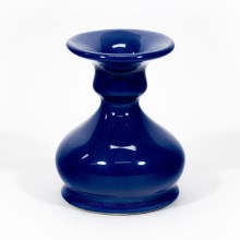 Bougeoir en céramique 8,5 cm bleu foncé