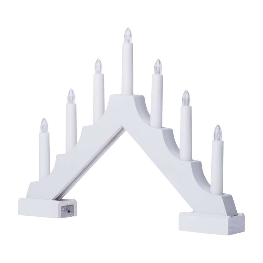 Bougie de noël 7xLED/2xAA blanche