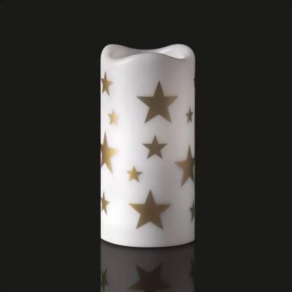Bougie de Noël LED/3xAAA étoiles blanc chaud