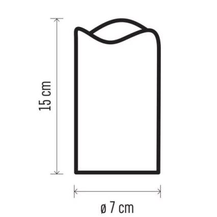 Bougie de Noël LED/3xAAA flocons de neige blanc froid
