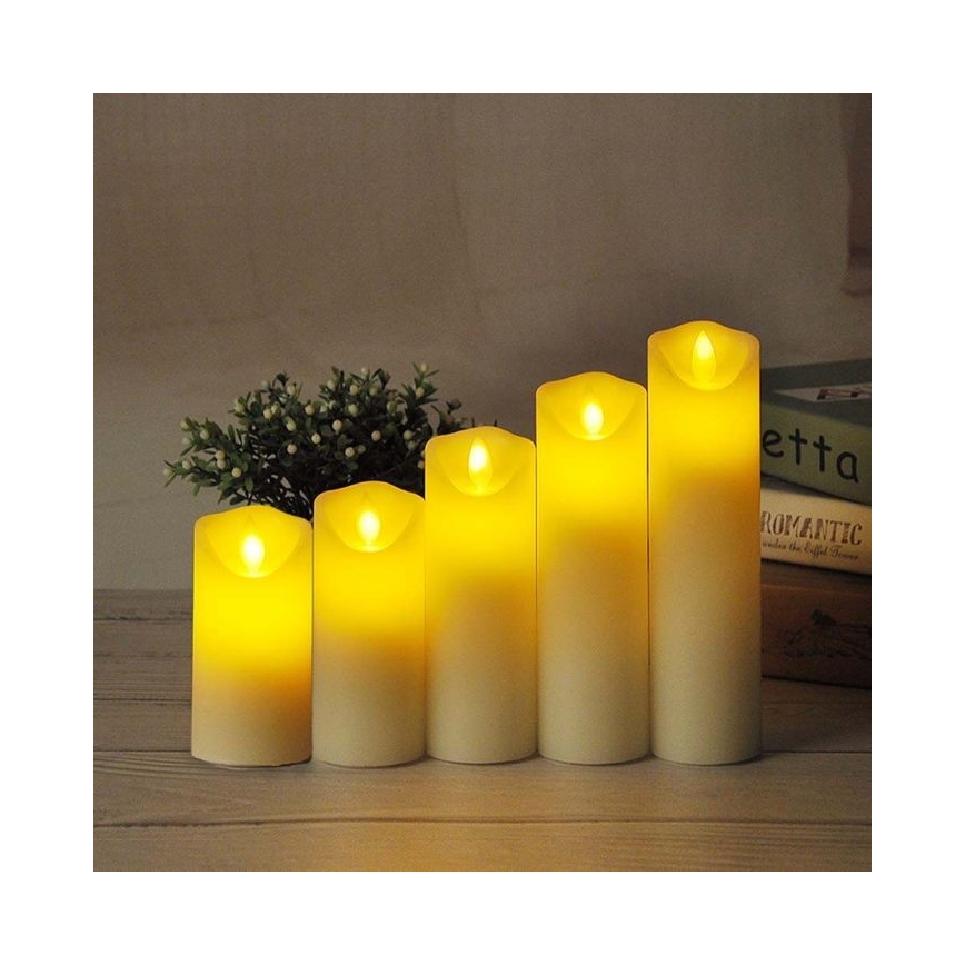 Bougie LED/2xAA blanc chaud 15 cm