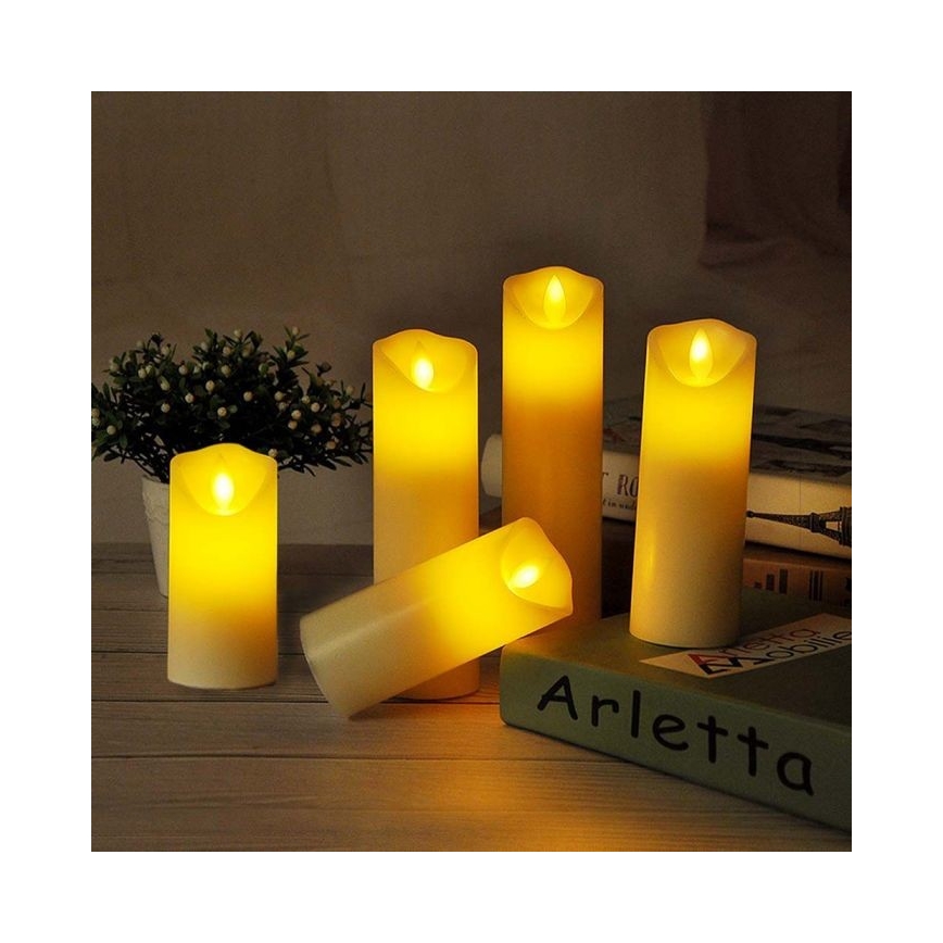 Bougie LED/2xAA blanc chaud 15 cm