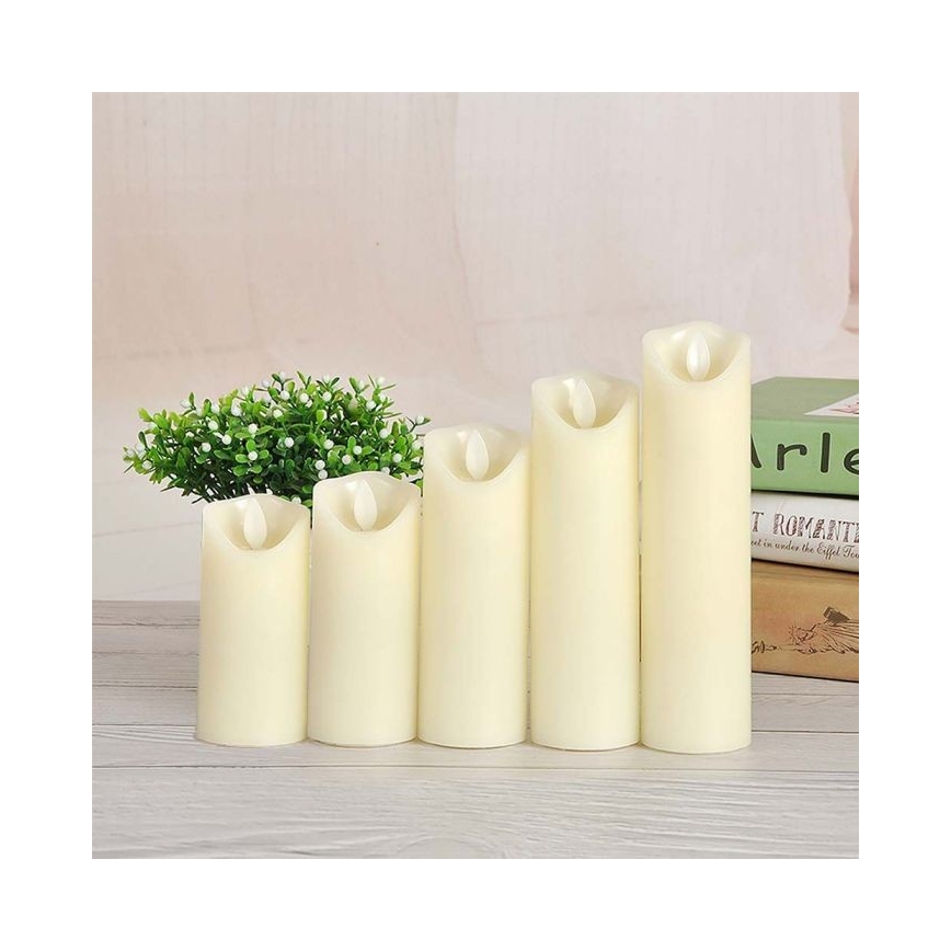 Bougie LED/2xAA blanc chaud 15 cm