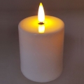 Bougie LED/2xAA blanc chaud 9 cm blanc