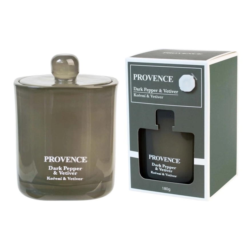 Bougie parfumée Poivre noir & vétiver — 180 g, 25 heures