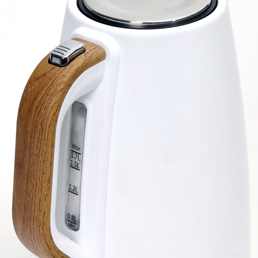 Bouilloire 1,7 l 2400W/230V inoxydable acier/blanche