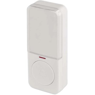Bouton sans fil pour sonnette, alimenté par 1x CR2032, blanc