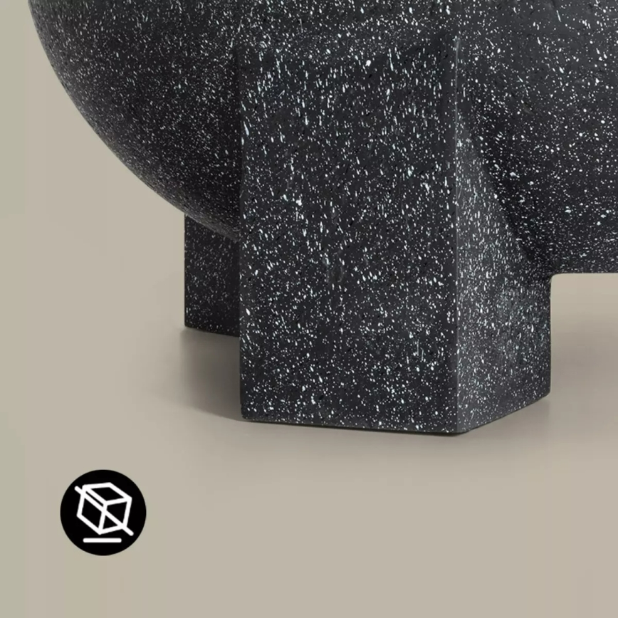 Brasero portable avec grille 74x30 cm noir/granit foncé