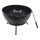 Brasero portable en bois 57x30 cm noir