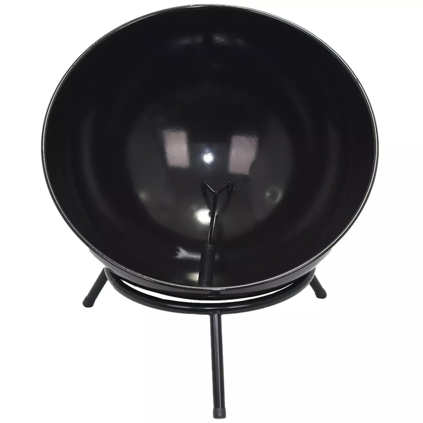 Brasero portable en bois 57x30 cm noir