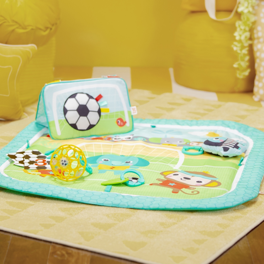Bright Starts - Tapis d'éveil pour bébé OBALL GRIP & KICK 3xAA