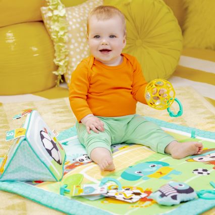 Bright Starts - Tapis d'éveil pour bébé OBALL GRIP & KICK 3xAA