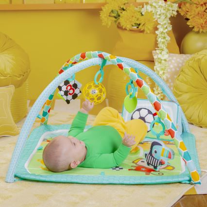 Bright Starts - Tapis d'éveil pour bébé OBALL GRIP & KICK 3xAA