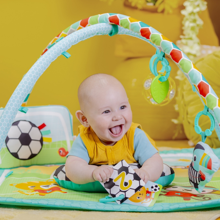 Bright Starts - Tapis d'éveil pour bébé OBALL GRIP & KICK 3xAA