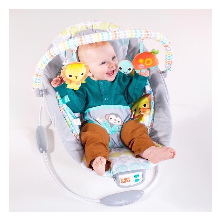 Bright Starts - Transat bébé vibrant avec mélodie WHIMSICAL WILD 3xLR14