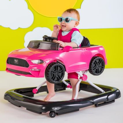 Bright Starts - Trotteur pour bébé 3 en 1 FORD MUSTANG rose