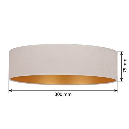 BRILAGI - Abat-jour de rechange universel VELVET Ø 30 cm crème/doré