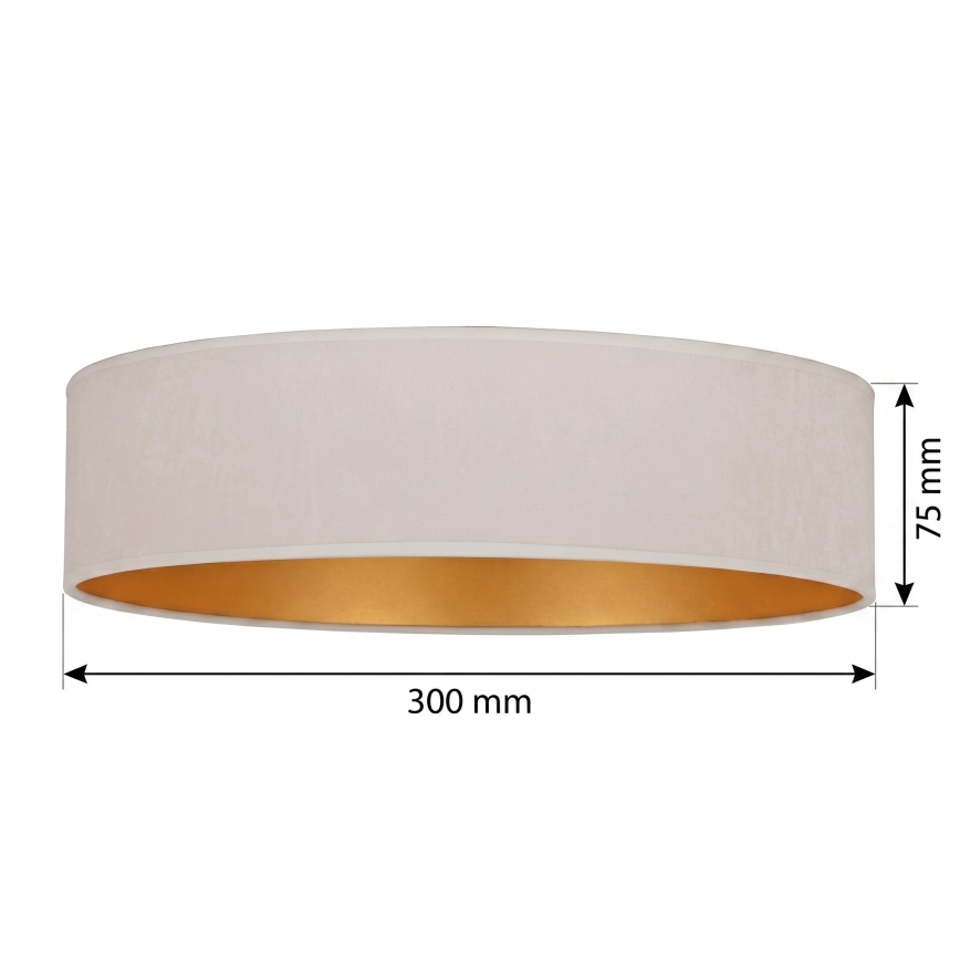 BRILAGI - Abat-jour de rechange universel VELVET Ø 30 cm crème/doré