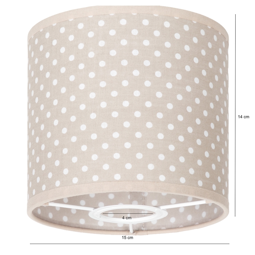 BRILAGI - Abat-jour universel BOBO E27 diam. 15 cm beige/à pois