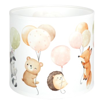 Brilagi - Abat-jour universel BOBO E27 Ø 15 cm blanc à motifs d'animaux