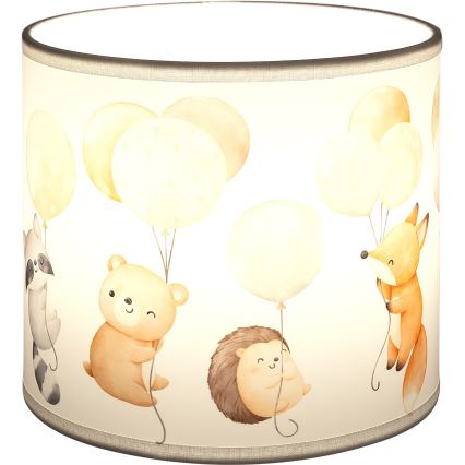 Brilagi - Abat-jour universel BOBO E27 Ø 15 cm blanc à motifs d'animaux