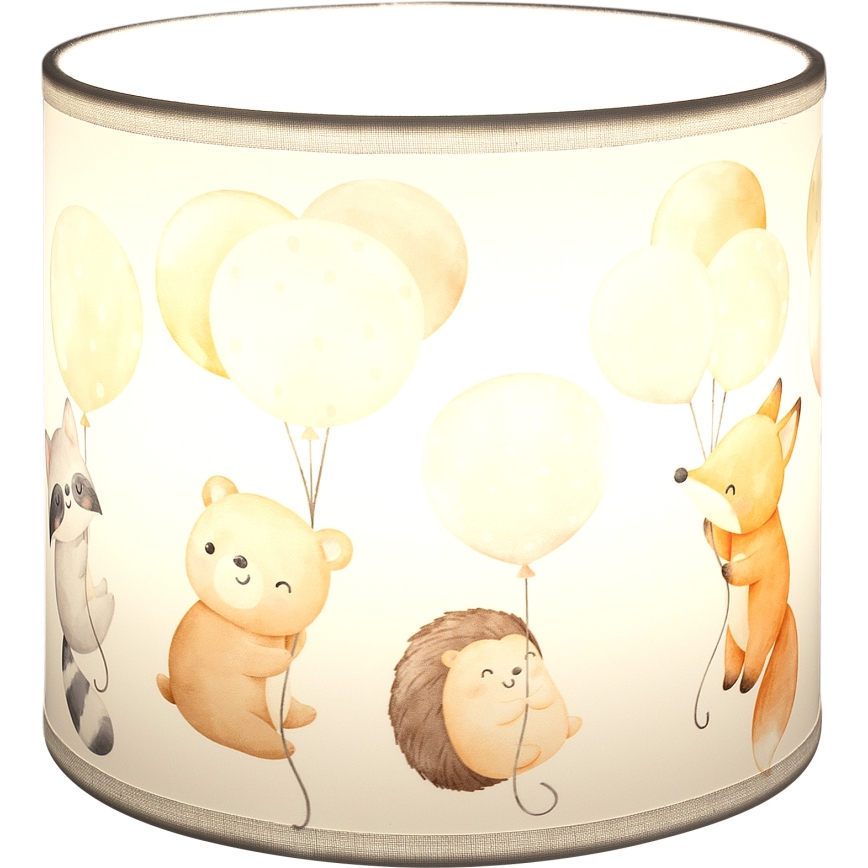 Brilagi - Abat-jour universel BOBO E27 Ø 15 cm blanc à motifs d'animaux