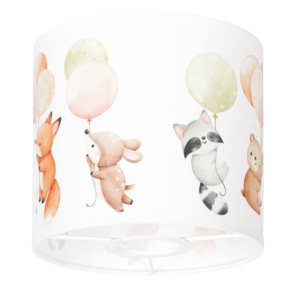 Brilagi - Abat-jour universel BOBO E27 Ø 15 cm blanc à motifs d'animaux