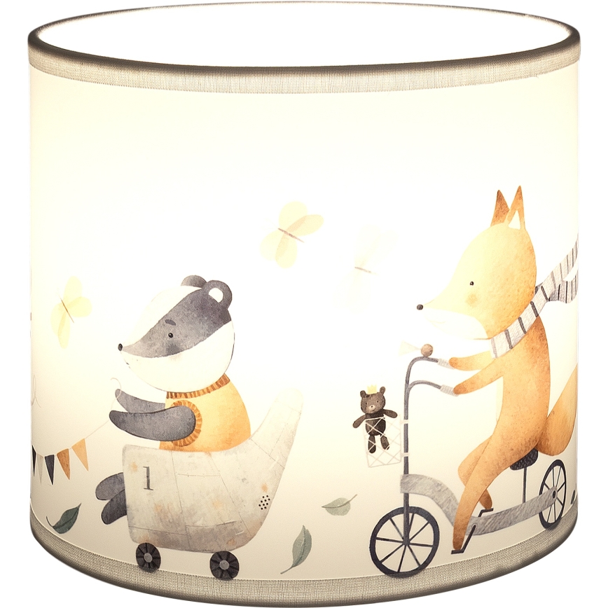 Brilagi - Abat-jour universel BOBO E27 Ø 15 cm blanc/motifs animaux