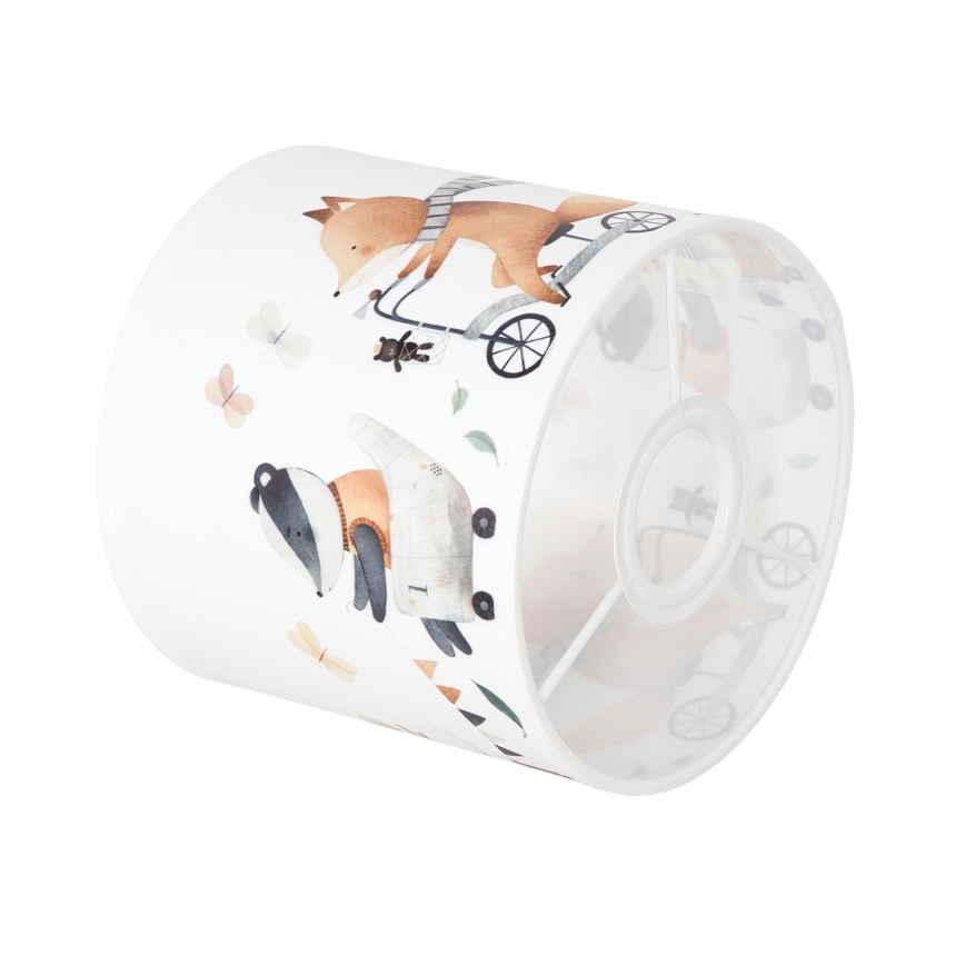 Brilagi - Abat-jour universel BOBO E27 Ø 15 cm blanc/motifs animaux
