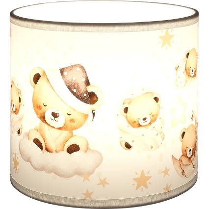 Brilagi - Abat-jour universel BOBO E27 Ø 15 cm blanc/oursons