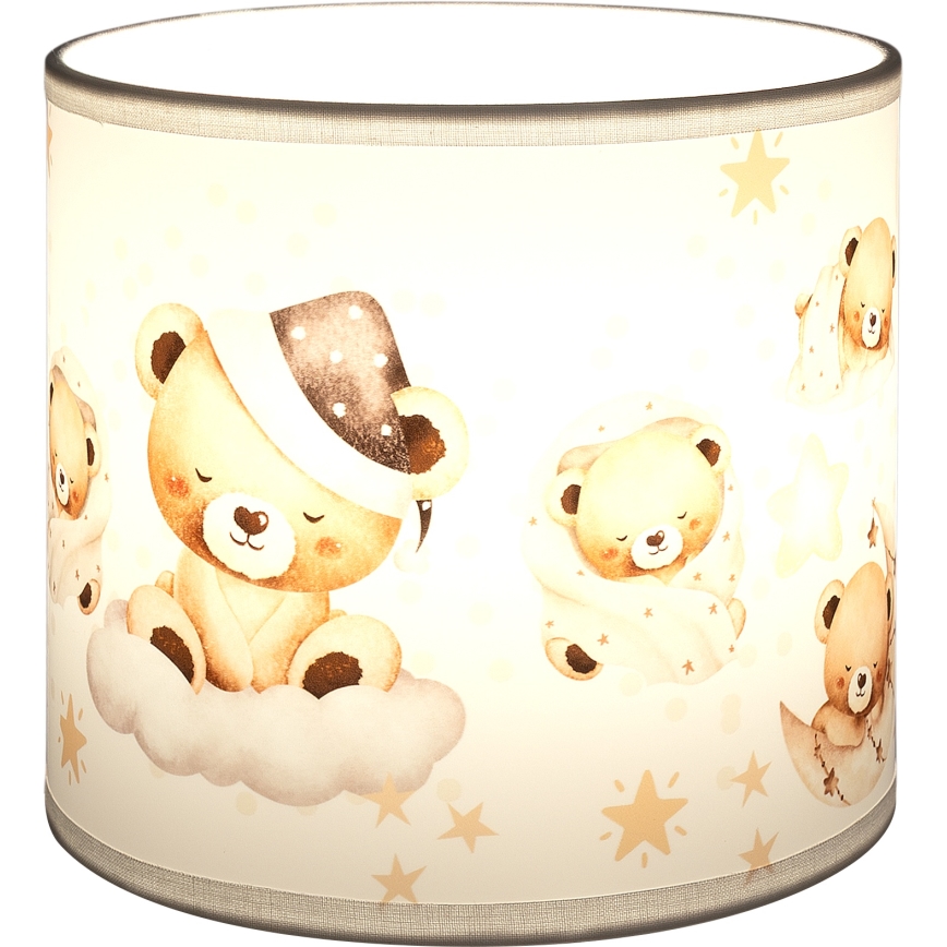 Brilagi - Abat-jour universel BOBO E27 Ø 15 cm blanc/oursons
