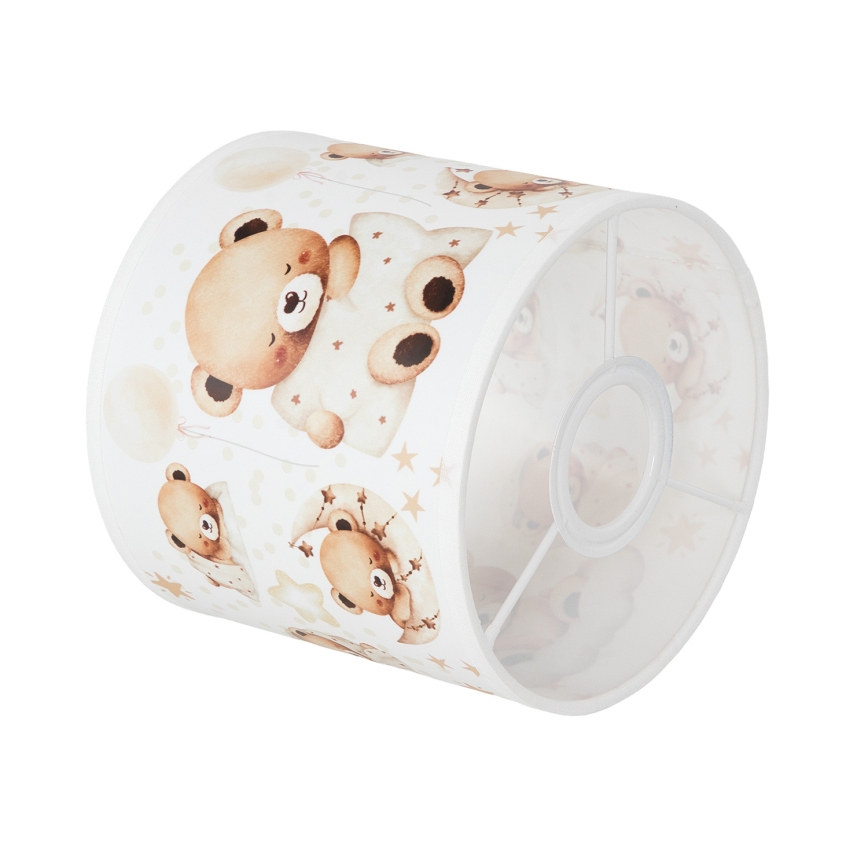 Brilagi - Abat-jour universel BOBO E27 Ø 15 cm blanc/oursons