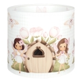 Brilagi - Abat-jour universel BOBO E27 Ø 15 cm blanc/rose/fées