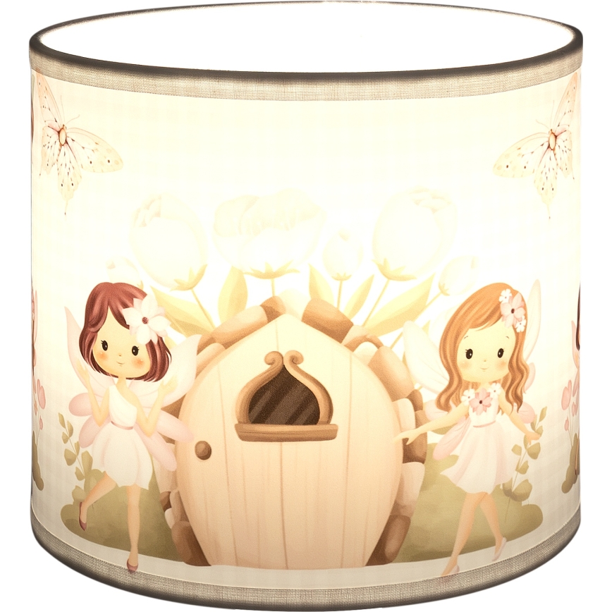 Brilagi - Abat-jour universel BOBO E27 Ø 15 cm blanc/rose/fées
