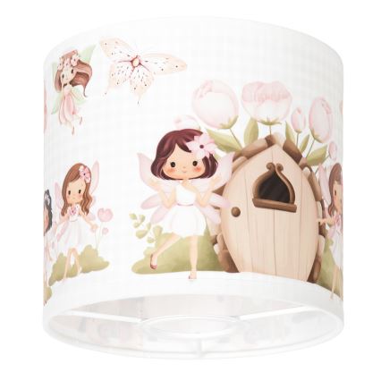Brilagi - Abat-jour universel BOBO E27 Ø 15 cm blanc/rose/fées