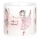 Brilagi - Abat-jour universel BOBO E27 Ø 15 cm, blanc/rose, motif chaussons de ballet