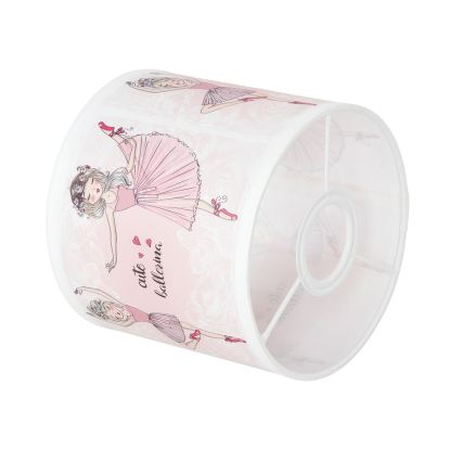 Brilagi - Abat-jour universel BOBO E27 Ø 15 cm, blanc/rose, motif chaussons de ballet