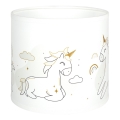 Brilagi - Abat-jour universel BOBO pour douille E27, Ø 15 cm, blanc à motif licornes