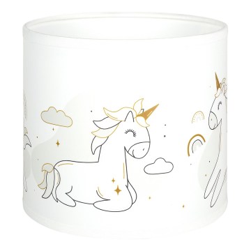 Brilagi - Abat-jour universel BOBO pour douille E27, Ø 15 cm, blanc à motif licornes