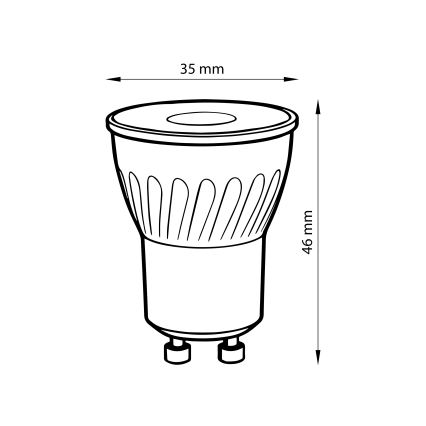 Brilagi - Ampoule LED en céramique GU10/5W/230V 3000K blanche