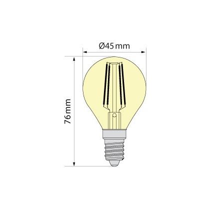 Brilagi - Ampoule LED FILAMENT CLASIC ONE P45 E14/6,5W/230V 3000K