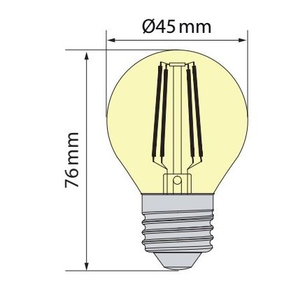 Brilagi - Ampoule LED filament CLASIC ONE P45 E27/6,5W/230V 3000K